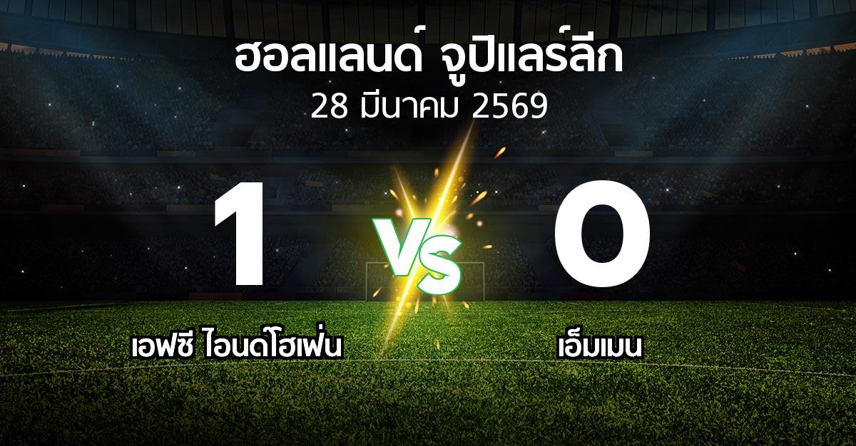 ผลบอล : เอฟซี ไอนด์โฮเฟ่น vs เอ็มเมน (ฮอลแลนด์-จูปิแลร์ลีก 2025-2026)