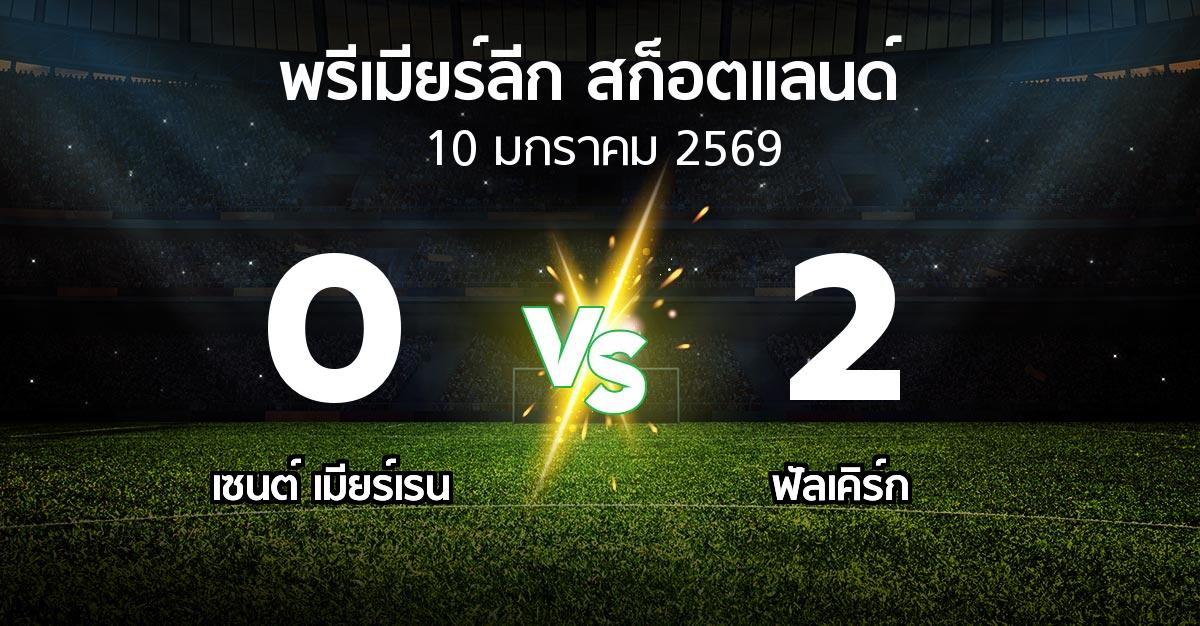 ผลบอล : เมียร์เรน vs ฟัลเคิร์ก (สก็อตติชพรีเมียร์ลีก 2025-2026)