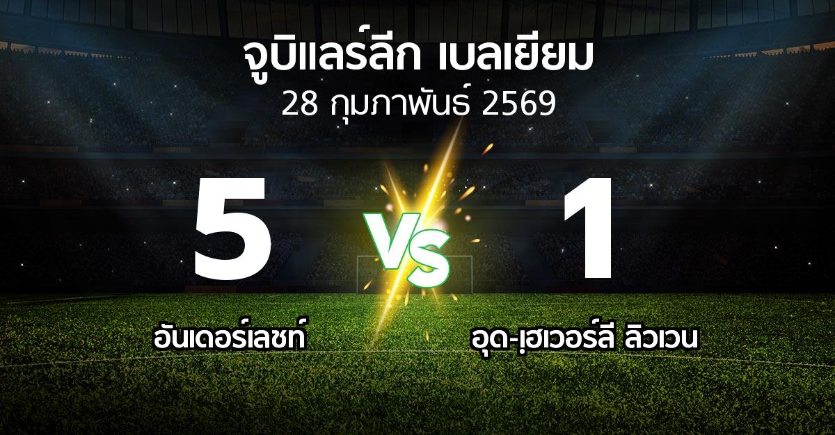 ผลบอล : อันเดอร์เลชท์ vs อุด-เฺฮเวอร์ลี ลิวเวน (จูบิแลร์ลีก เบลเยียม 2025-2026)