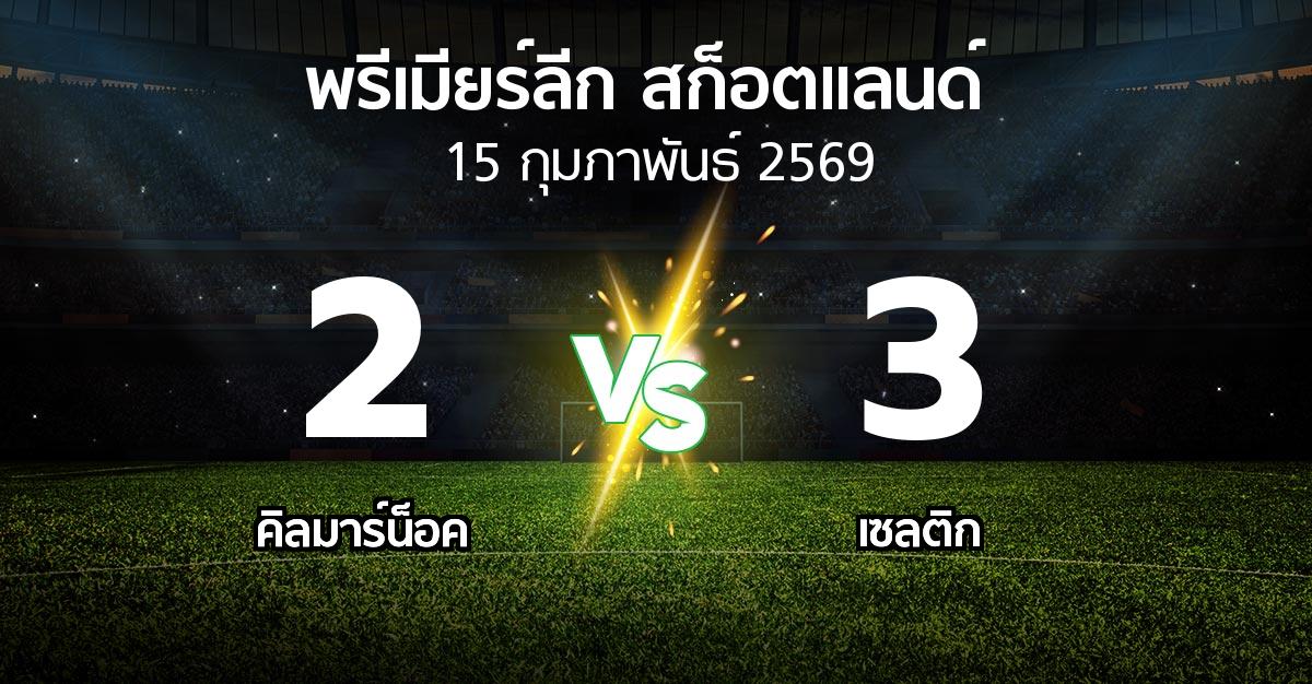 ผลบอล : คิลมาร์น็อค vs เซลติก (สก็อตติชพรีเมียร์ลีก 2025-2026)