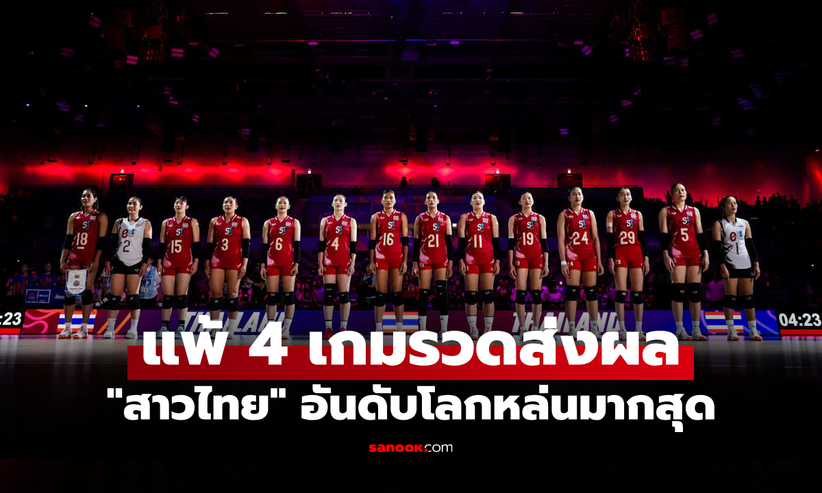 ปิดฉากสัปดาห์สอง! "วอลเลย์บอลหญิงไทย" หล่นฮวบ FIVB ประกาศอันดับโลกใหม่