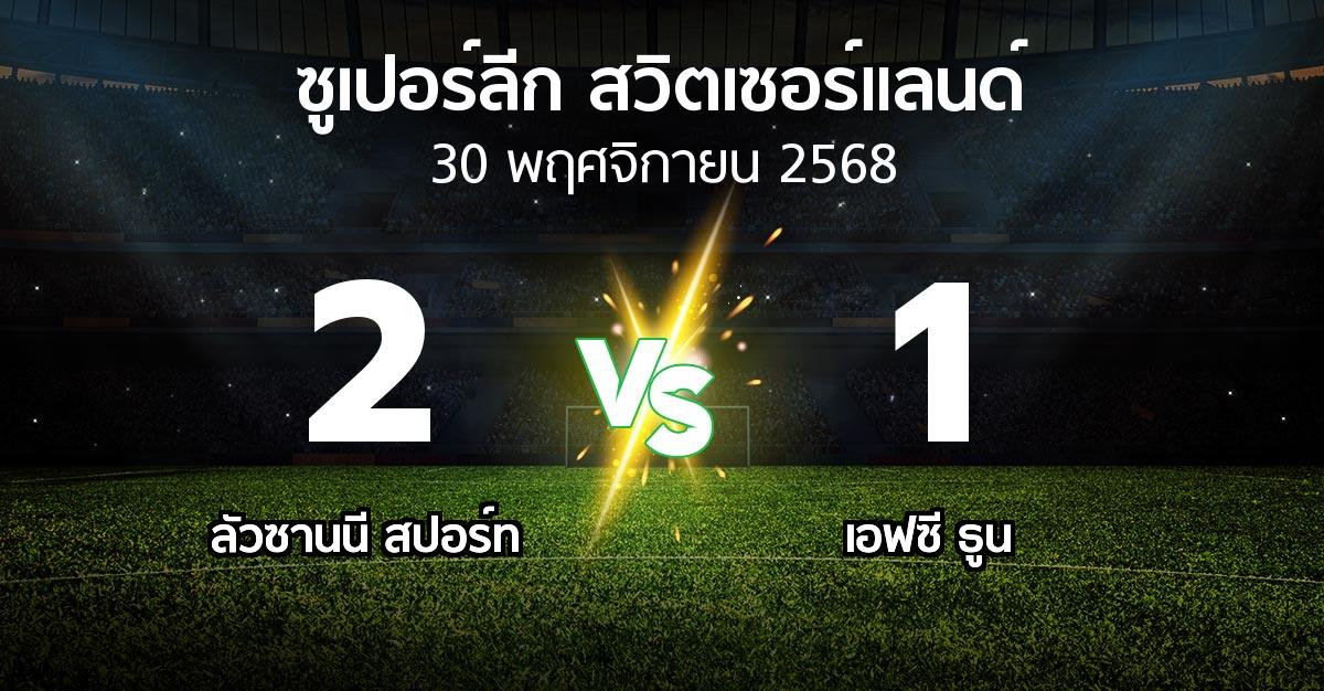 ผลบอล : ลัวซานนี สปอร์ท vs เอฟซี ธูน (ซูเปอร์ลีก-สวิตเซอร์แลนด์ 2025-2026)