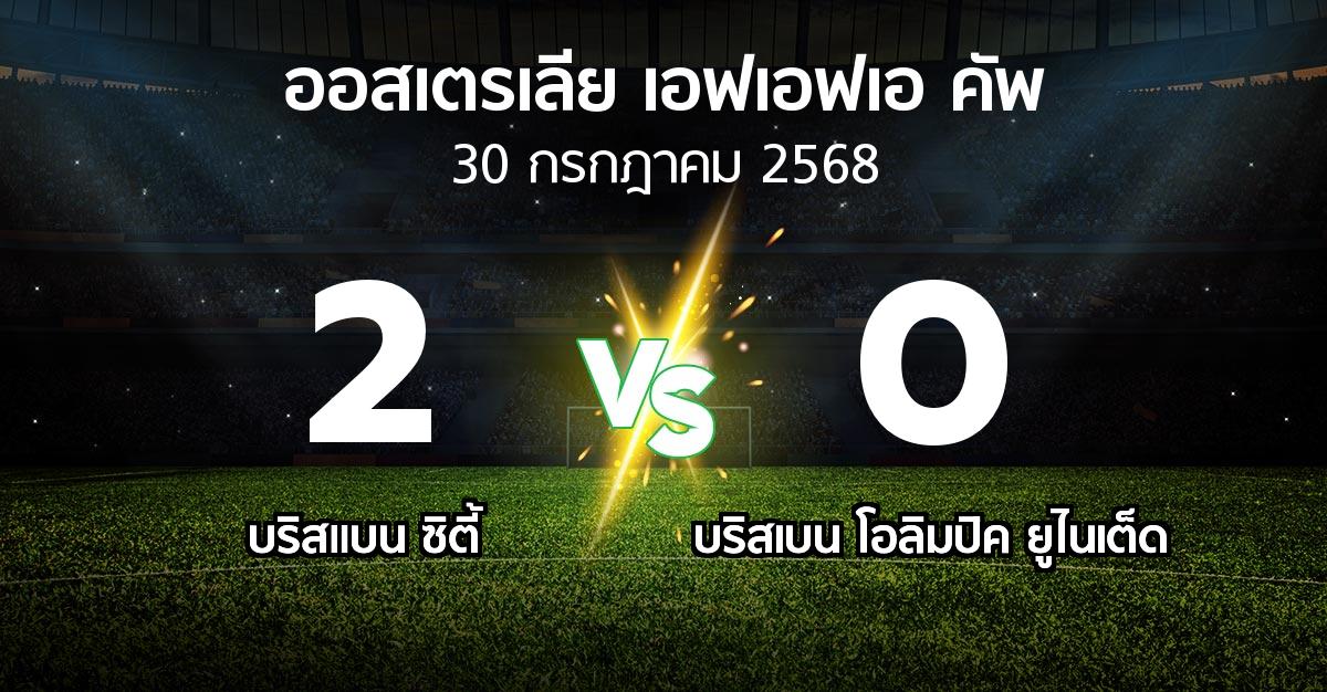ผลบอล : บริสแบน ซิตี้ vs บริสเบน โอลิมปิค ยูไนเต็ด (ออสเตรเลีย-เอฟเอฟเอ-คัพ 2025)