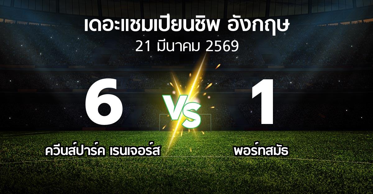 ผลบอล : ควีนส์ปาร์ค เรนเจอร์ส vs พอร์ทสมัธ (เดอะ แชมเปียนชิพ 2025-2026)