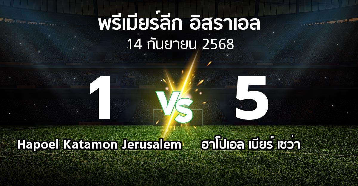 ผลบอล : Hapoel Katamon Jerusalem vs ฮาโปเอล เบียร์ เชว่า (พรีเมียร์ลีก-อิสราเอล 2025-2026)