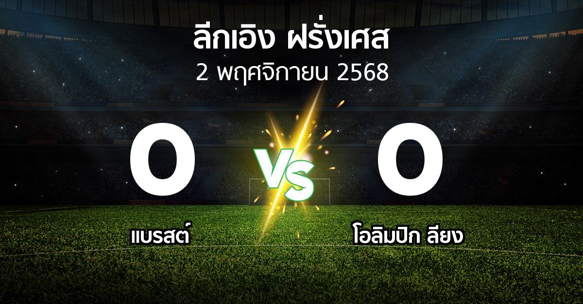 ผลบอล : แบรสต์ vs ลียง (ลีกเอิง 2025-2026)