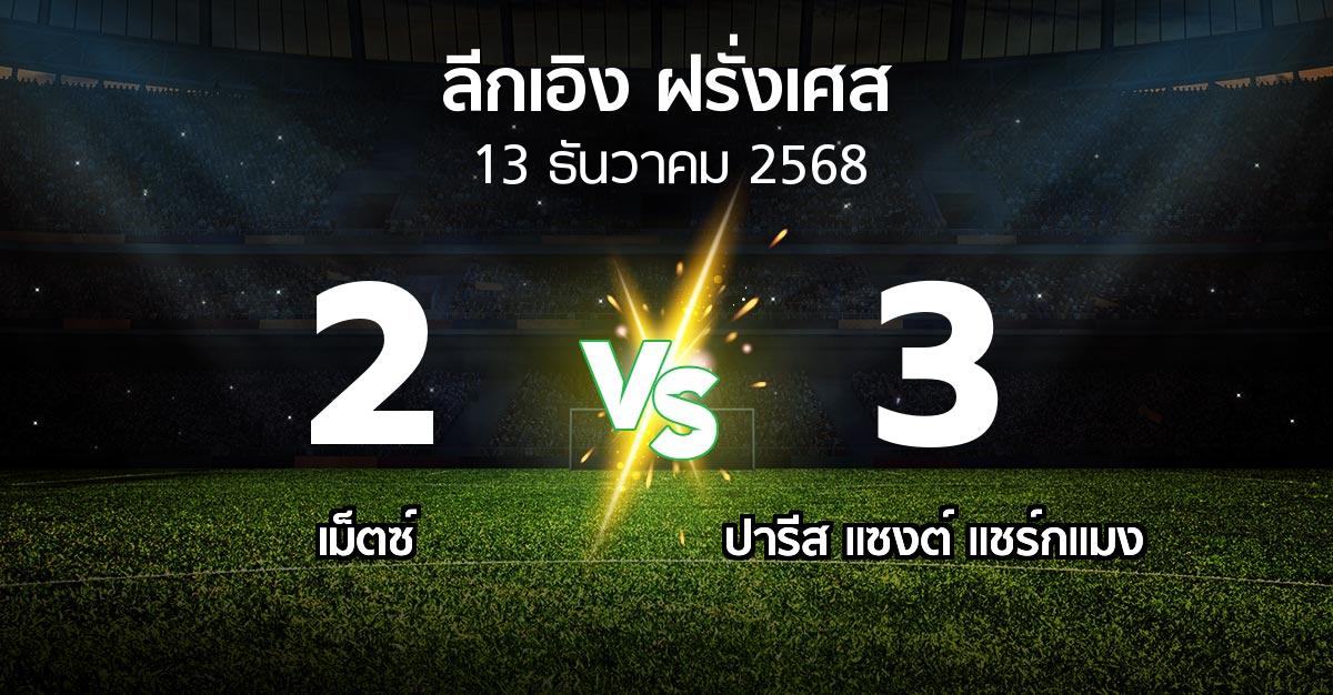 ผลบอล : เม็ตซ์ vs เปแอสเช (ลีกเอิง 2025-2026)