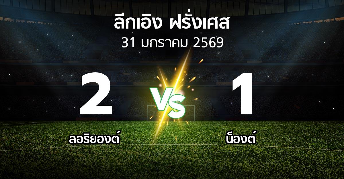 ผลบอล : ลอริยองต์ vs น็องต์ (ลีกเอิง 2025-2026)