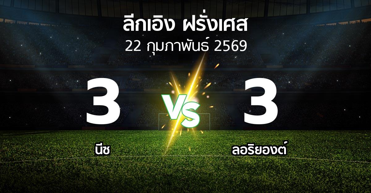 ผลบอล : นีซ vs ลอริยองต์ (ลีกเอิง 2025-2026)