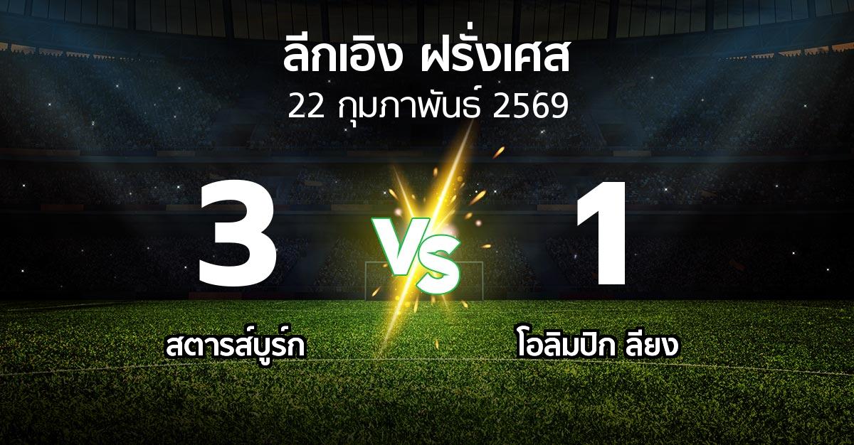 ผลบอล : สตารส์บูร์ก vs ลียง (ลีกเอิง 2025-2026)