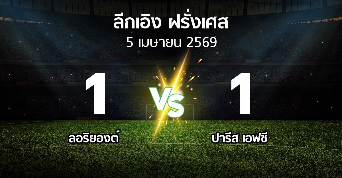 ผลบอล : ลอริยองต์ vs ปารีส เอฟซี (ลีกเอิง 2025-2026)