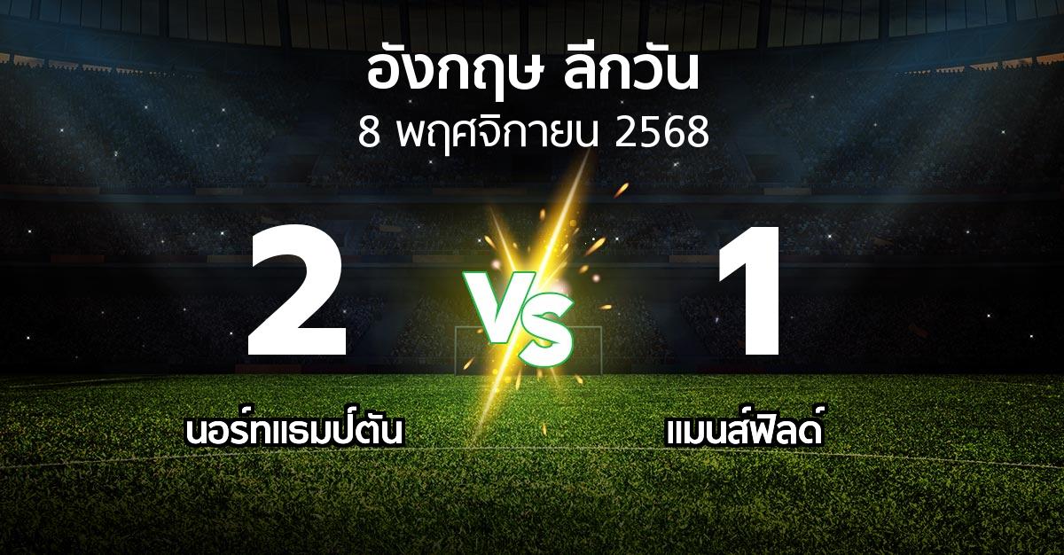 ผลบอล : นอร์ทแธมป์ตัน vs แมนส์ฟิลด์ (ลีกวัน-อังกฤษ 2025-2026)