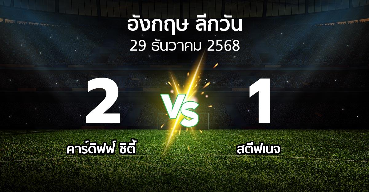 ผลบอล : คาร์ดิฟฟ์ ซิตี้ vs สตีฟเนจ (ลีกวัน-อังกฤษ 2025-2026)