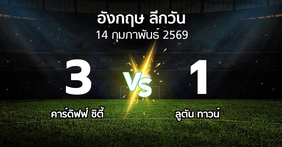 ผลบอล : คาร์ดิฟฟ์ ซิตี้ vs ลูตัน ทาวน์ (ลีกวัน-อังกฤษ 2025-2026)