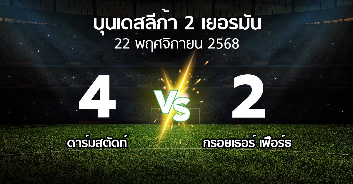 ผลบอล : ดาร์มสตัดท์ vs กรอยเธอร์ เฟือร์ธ (บุนเดสลีก้า-2-เยอรมัน 2025-2026)