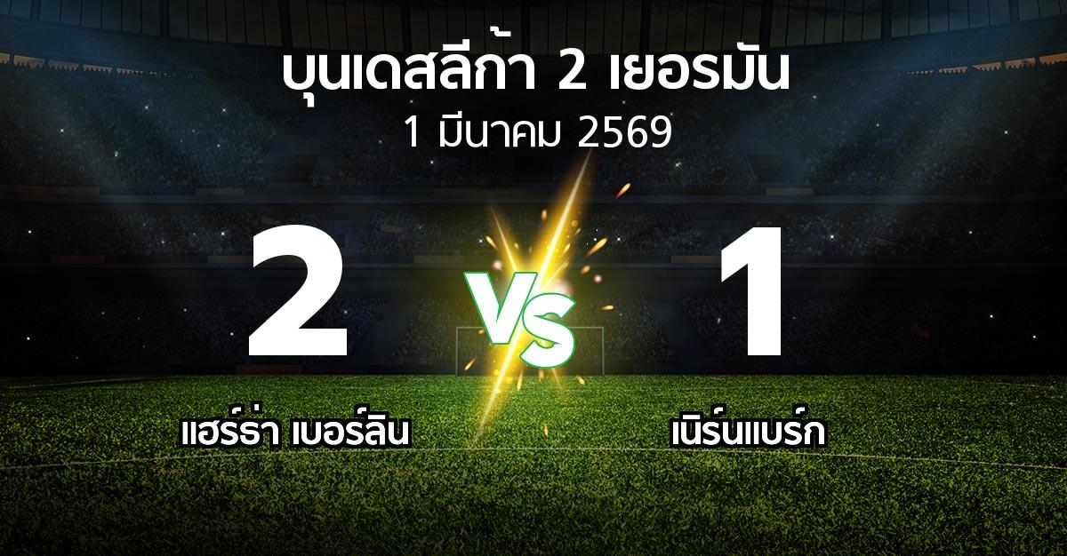 ผลบอล : แฮร์ธ่า เบอร์ลิน vs เนิร์นแบร์ก (บุนเดสลีก้า-2-เยอรมัน 2025-2026)