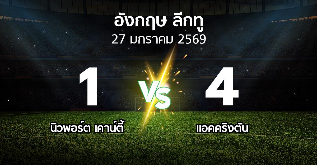 ผลบอล : นิวพอร์ต เคาน์ตี้ vs แอคคริงตัน (อังกฤษดิวิชั่น2 2025-2026)
