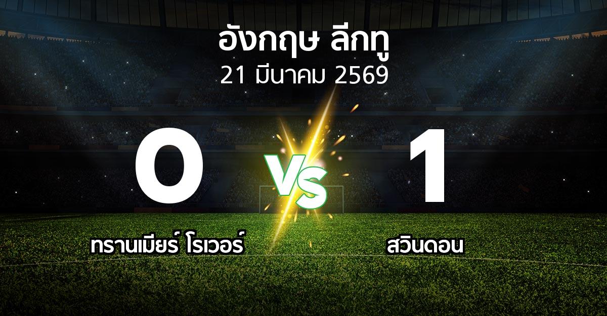 ผลบอล : ทรานเมียร์ โรเวอร์ vs สวินดอน (อังกฤษดิวิชั่น2 2025-2026)