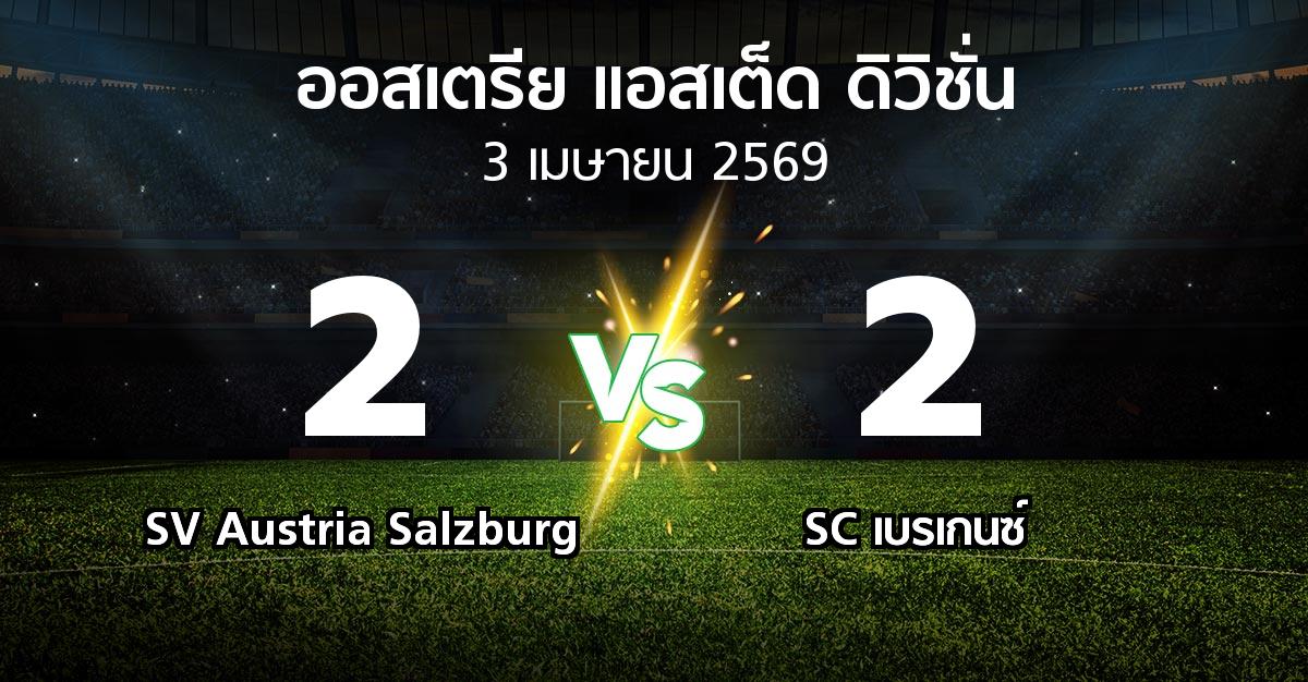 ผลบอล : SV Austria Salzburg vs SC เบรเกนซ์ (ออสเตรีย-แอสเต็ด-ดิวิชั่น 2025-2026)