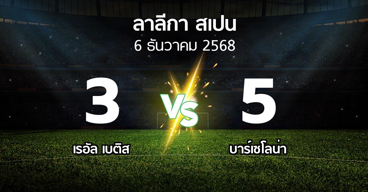 ผลบอล : เรอัล เบติส vs บาร์เซโลน่า (ลา ลีกา 2025-2026)