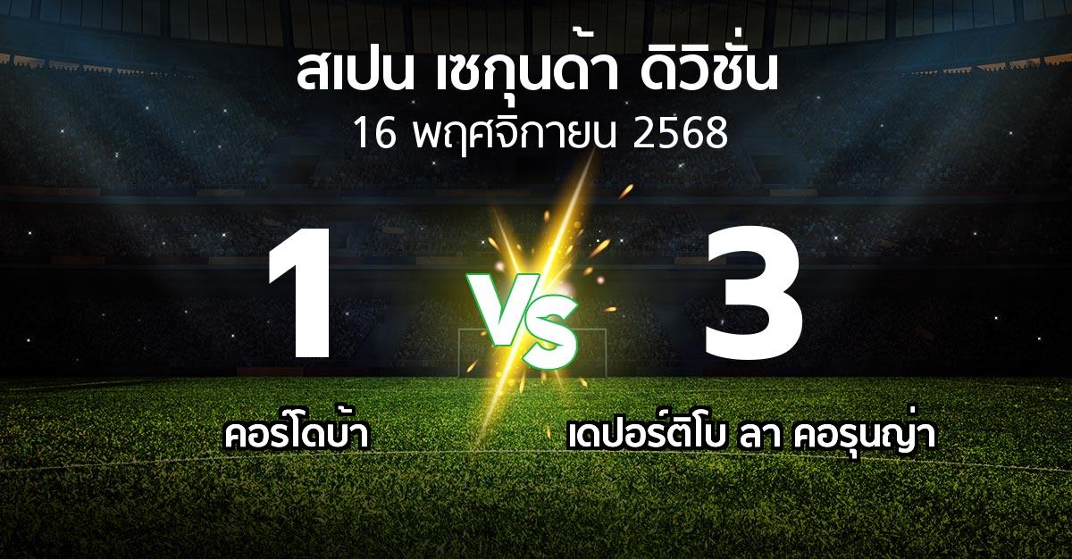 ผลบอล : คอร์โดบ้า vs เดปอร์ติโบ ลา คอรุนญ่า (สเปน-เซกุนด้า-ดิวิชั่น 2025-2026)