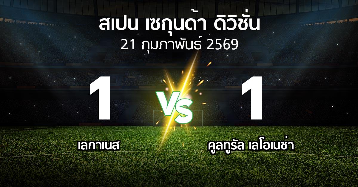 ผลบอล : เลกาเนส vs คูลทูรัล เลโอเนซ่า (สเปน-เซกุนด้า-ดิวิชั่น 2025-2026)