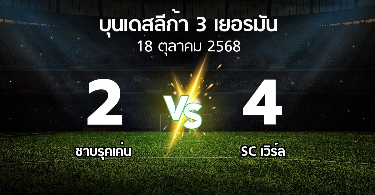 ผลบอล : ซาบรุคเค่น vs SC เวิร์ล (บุนเดสลีก้า-3-เยอรมัน 2025-2026)