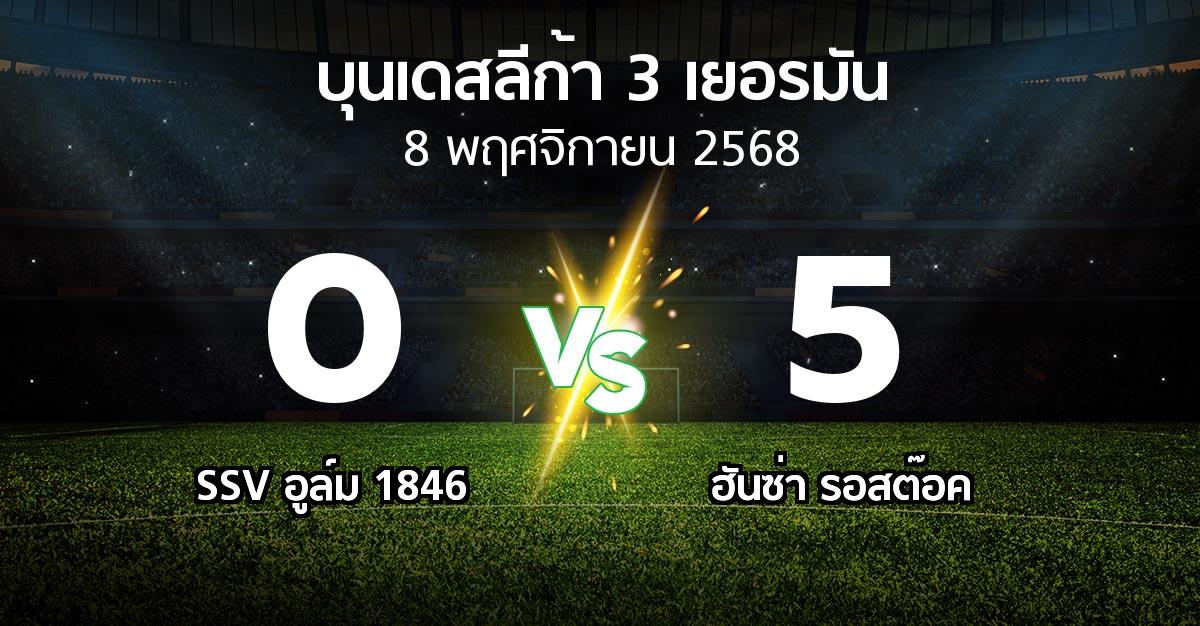 ผลบอล : SSV อูล์ม 1846 vs ฮันซ่า รอสต๊อค (บุนเดสลีก้า-3-เยอรมัน 2025-2026)