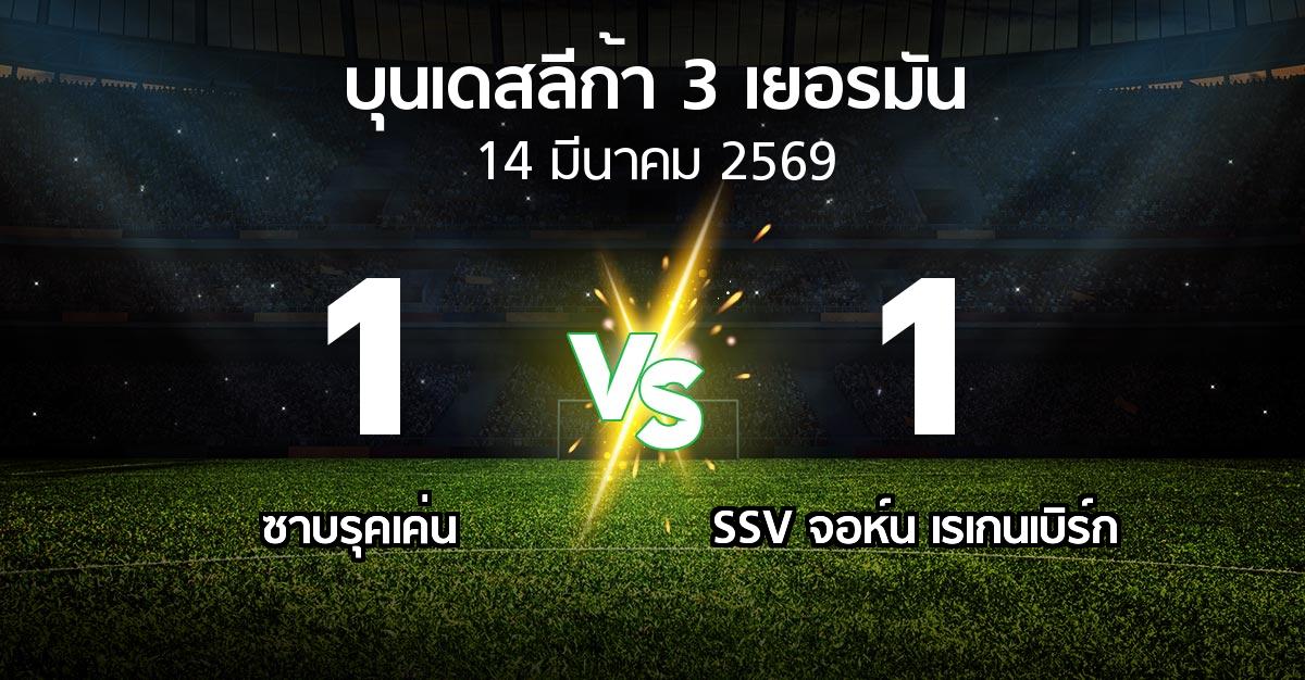 ผลบอล : ซาบรุคเค่น vs SSV จอห์น เรเกนเบิร์ก (บุนเดสลีก้า-3-เยอรมัน 2025-2026)