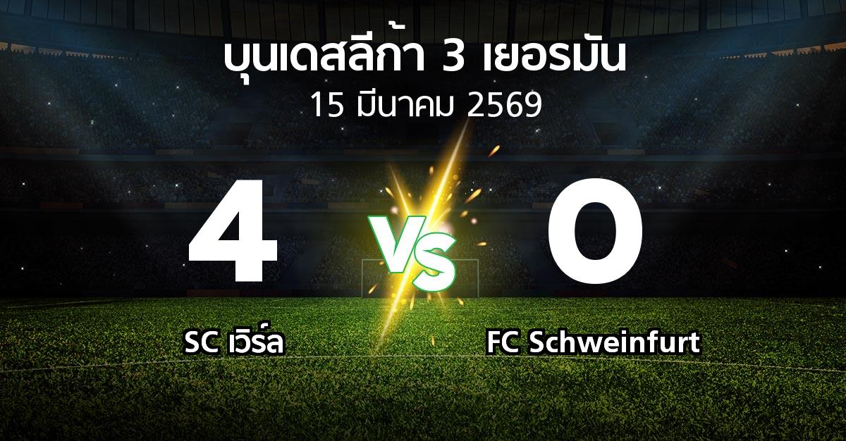 ผลบอล : SC เวิร์ล vs FC Schweinfurt (บุนเดสลีก้า-3-เยอรมัน 2025-2026)