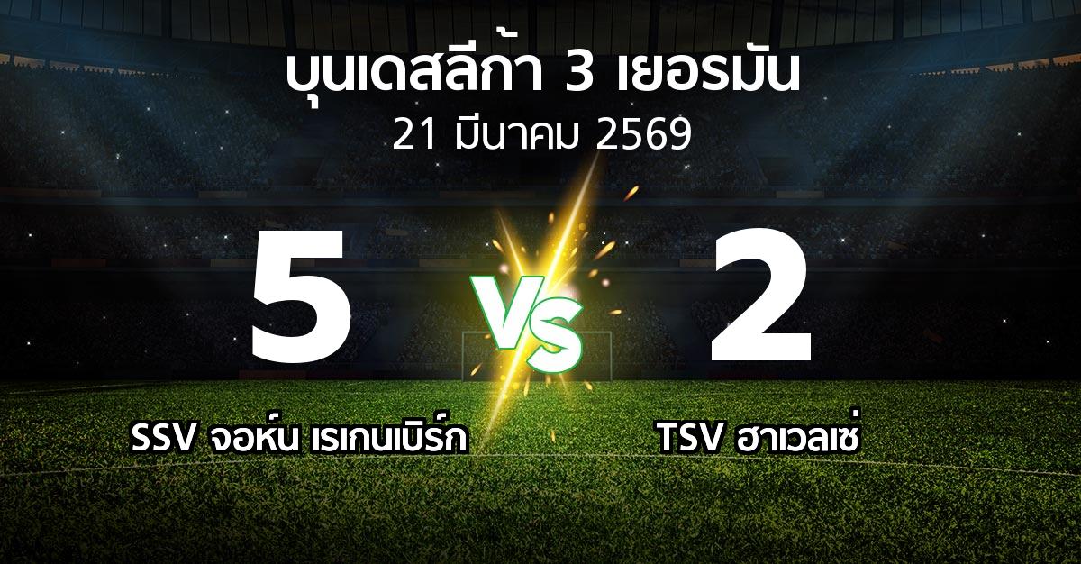 ผลบอล : SSV จอห์น เรเกนเบิร์ก vs TSV ฮาเวลเซ่ (บุนเดสลีก้า-3-เยอรมัน 2025-2026)