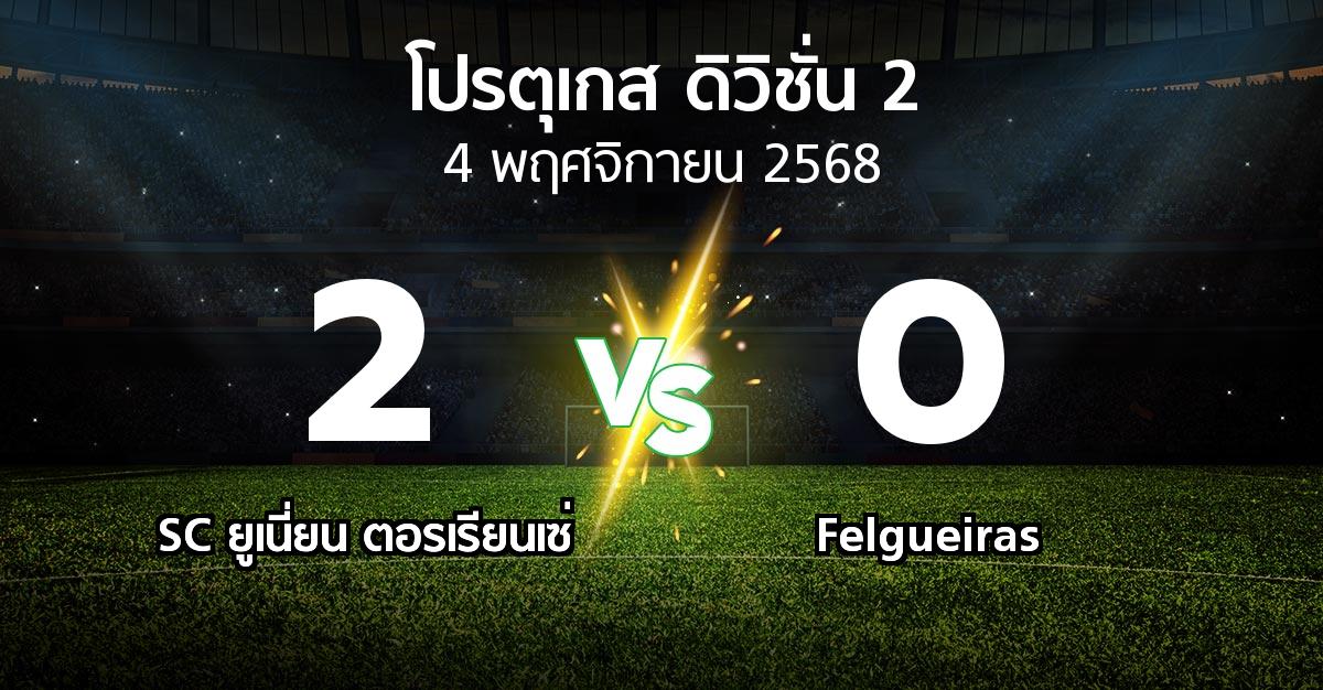 ผลบอล : SC ยูเนี่ยน ตอรเรียนเซ่ vs Felgueiras (โปรตุเกส-ดิวิชั่น-2 2025-2026)
