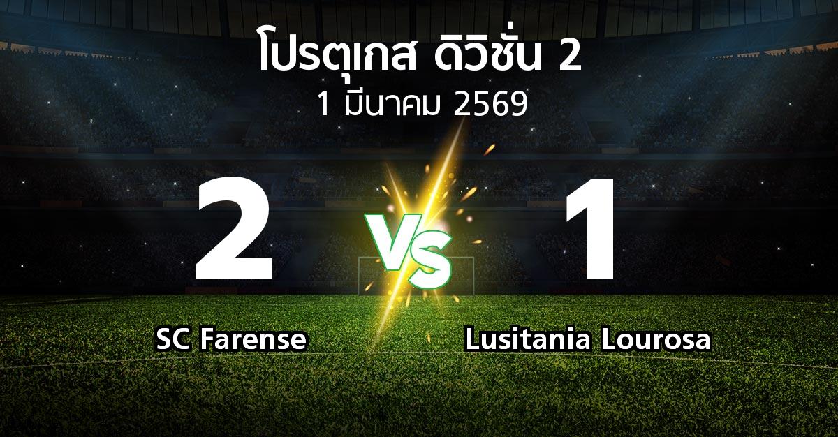ผลบอล : SC Farense vs Lusitania Lourosa (โปรตุเกส-ดิวิชั่น-2 2025-2026)