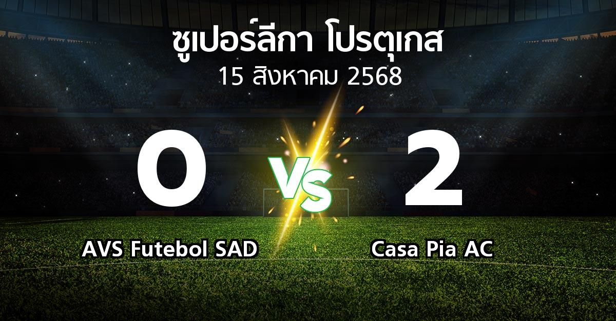 ผลบอล : AVS Futebol SAD vs Casa Pia AC (ซูเปอร์ลีกา-โปรตุเกส 2025-2026)