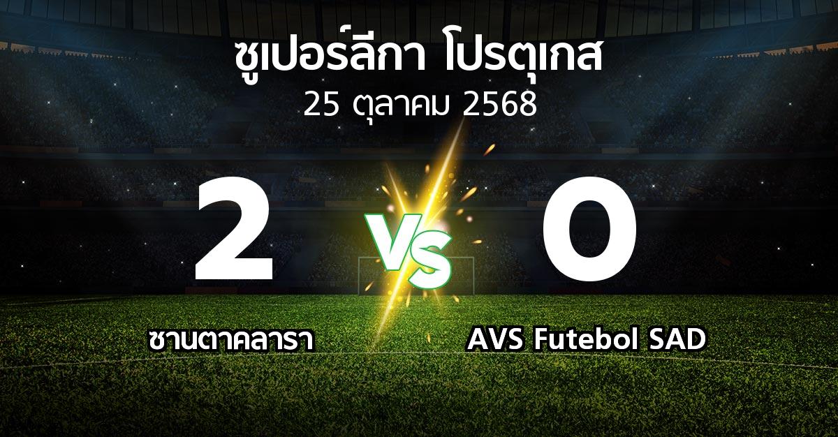ผลบอล : ซานตาคลารา vs AVS Futebol SAD (ซูเปอร์ลีกา-โปรตุเกส 2025-2026)