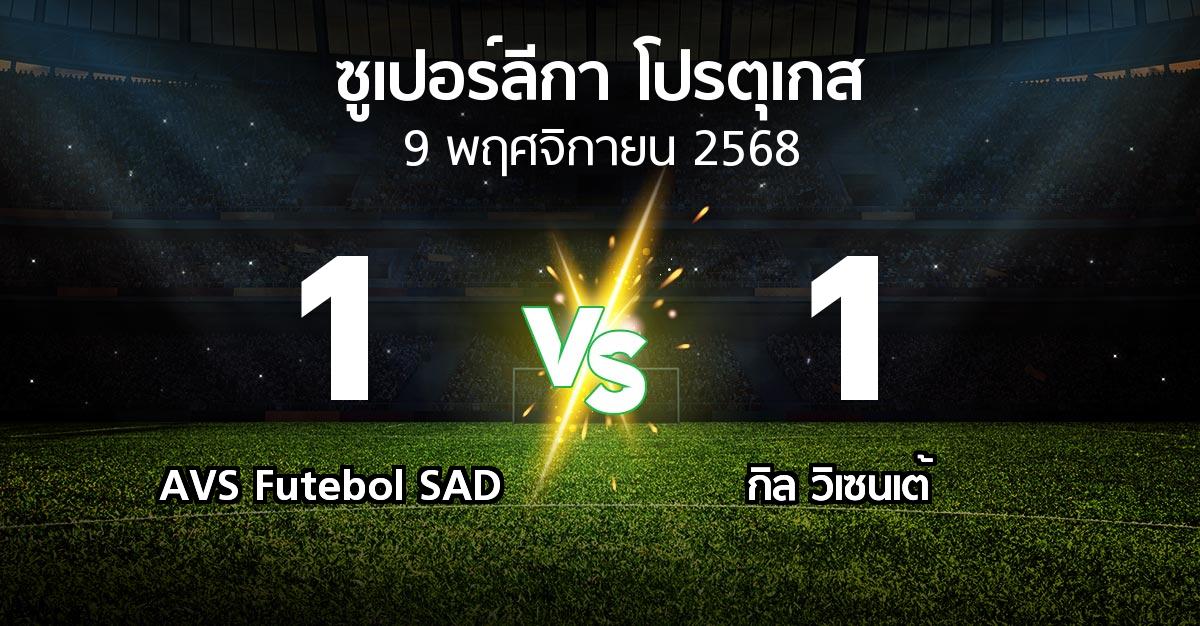 ผลบอล : AVS Futebol SAD vs กิล วิเซนเต้ (ซูเปอร์ลีกา-โปรตุเกส 2025-2026)