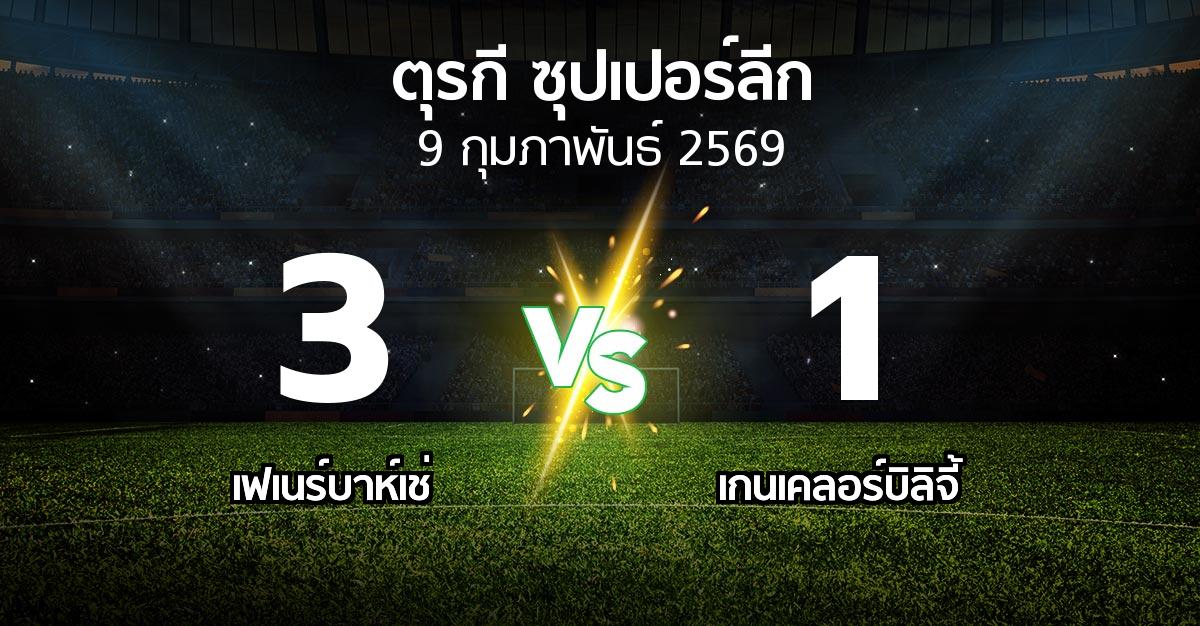 ผลบอล : เฟเนร์บาห์เช่ vs เกนเคลอร์บิลิจี้ (ตุรกี-ซุปเปอร์ลีก 2025-2026)