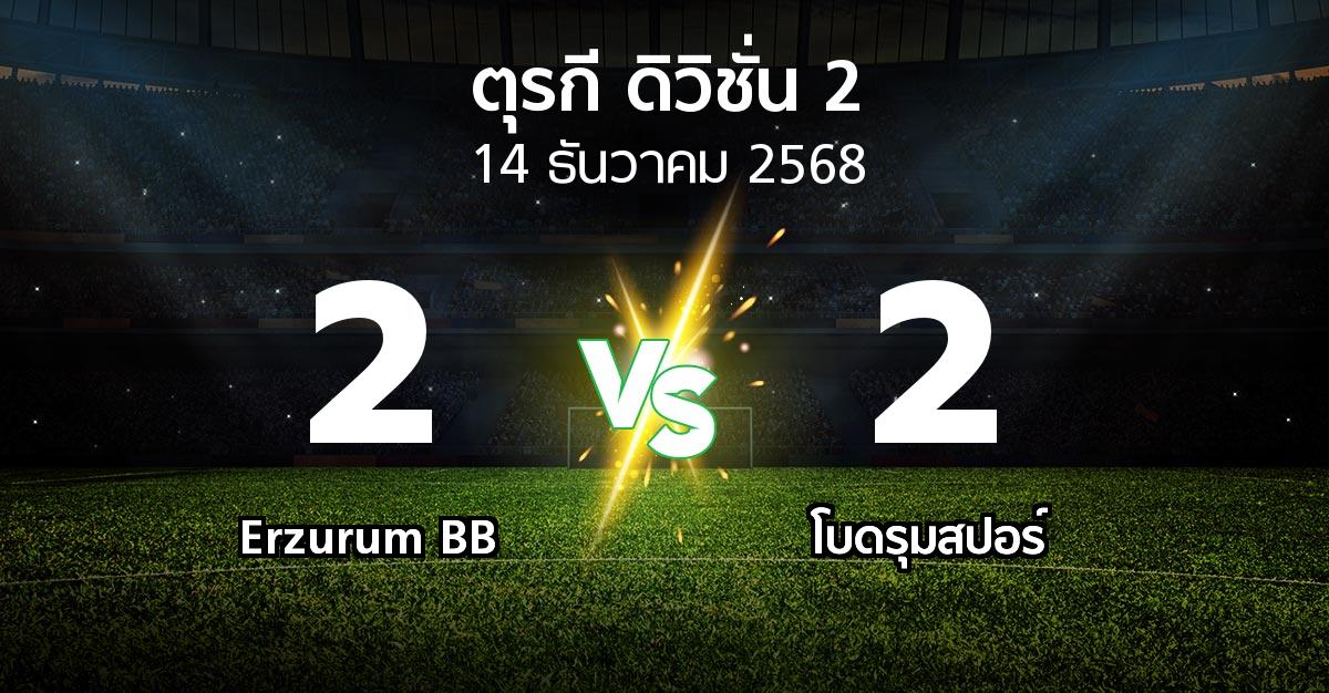 ผลบอล : Erzurum BB vs โบดรุมสปอร์ (ตุรกี-ดิวิชั่น-2 2025-2026)
