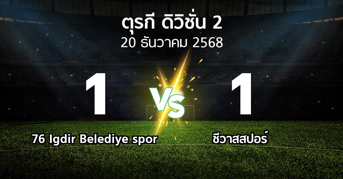 ผลบอล : 76 Igdir Belediye spor vs Sivasp (ตุรกี-ดิวิชั่น-2 2025-2026)