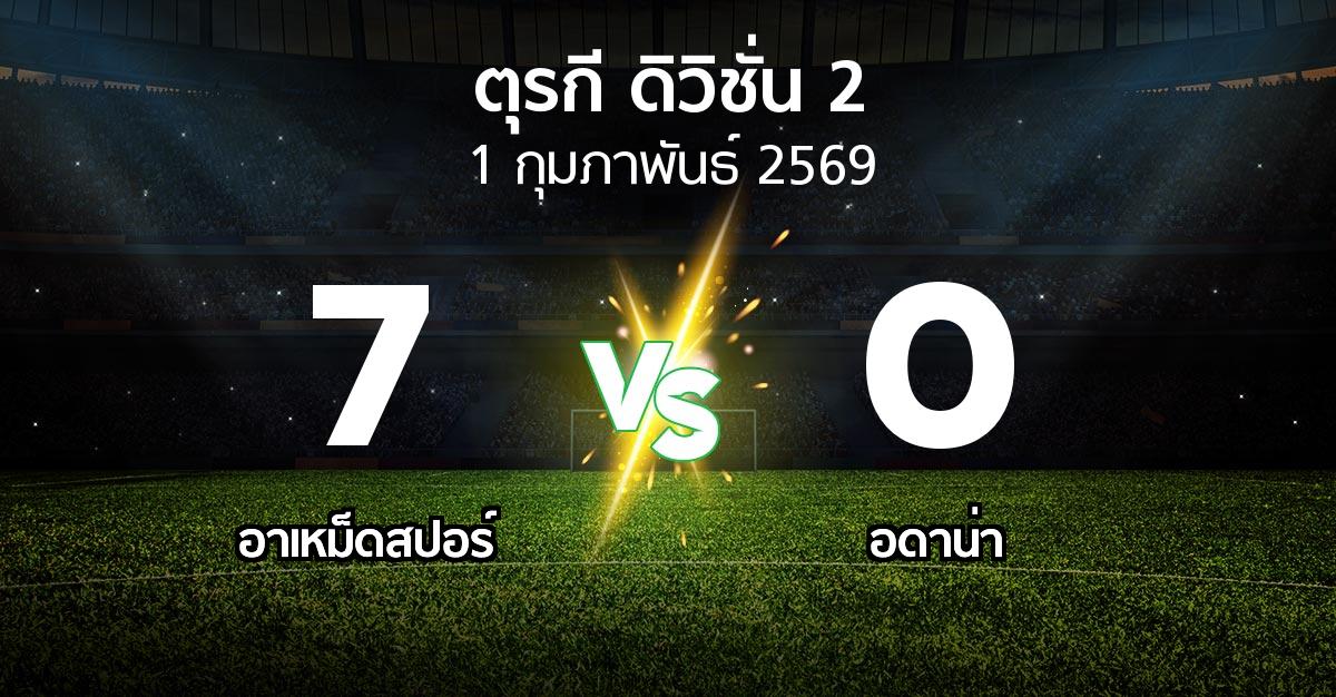 ผลบอล : อาเหม็ดสปอร์ vs Demirs (ตุรกี-ดิวิชั่น-2 2025-2026)
