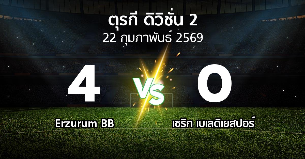 ผลบอล : Erzurum BB vs เซริก เบเลดิเยสปอร์ (ตุรกี-ดิวิชั่น-2 2025-2026)