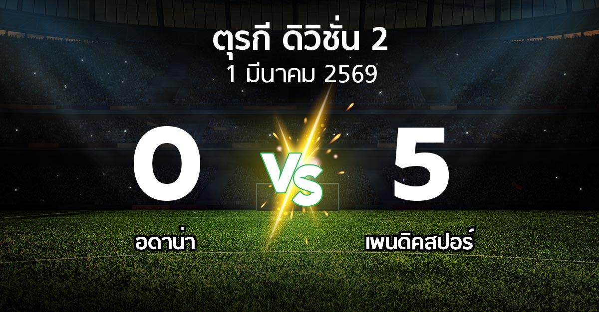 ผลบอล : Demirs vs เพนดิคสปอร์ (ตุรกี-ดิวิชั่น-2 2025-2026)