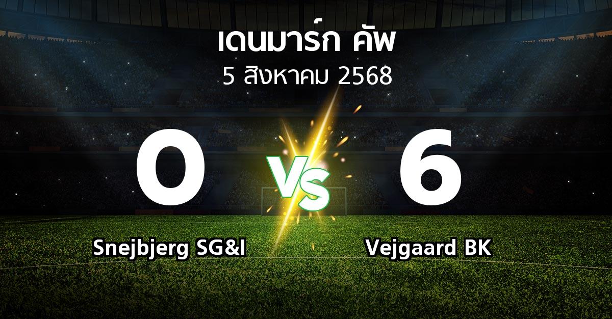 ผลบอล : Snejbjerg SG&I vs Vejgaard BK (เดนมาร์ก-คัพ 2025-2026)