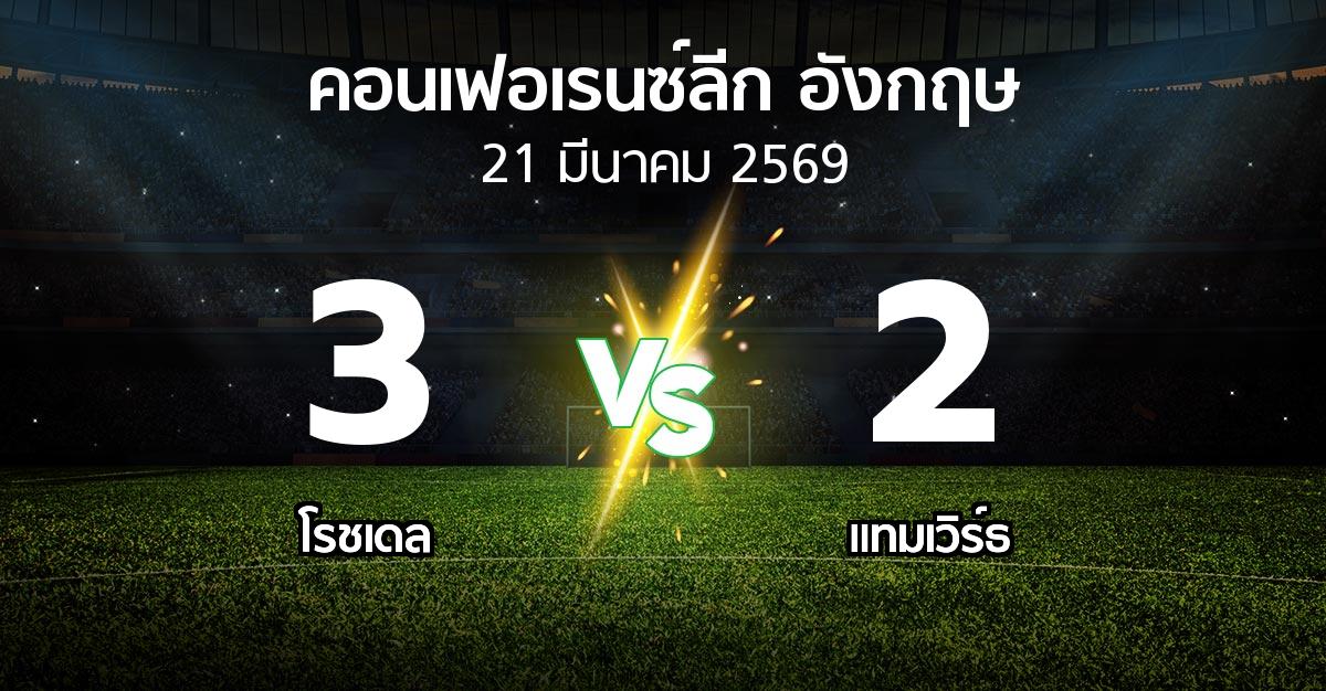 ผลบอล : โรชเดล vs แทมเวิร์ธ (คอนเฟอเรนซ์ลีก อังกฤษ 2025-2026)