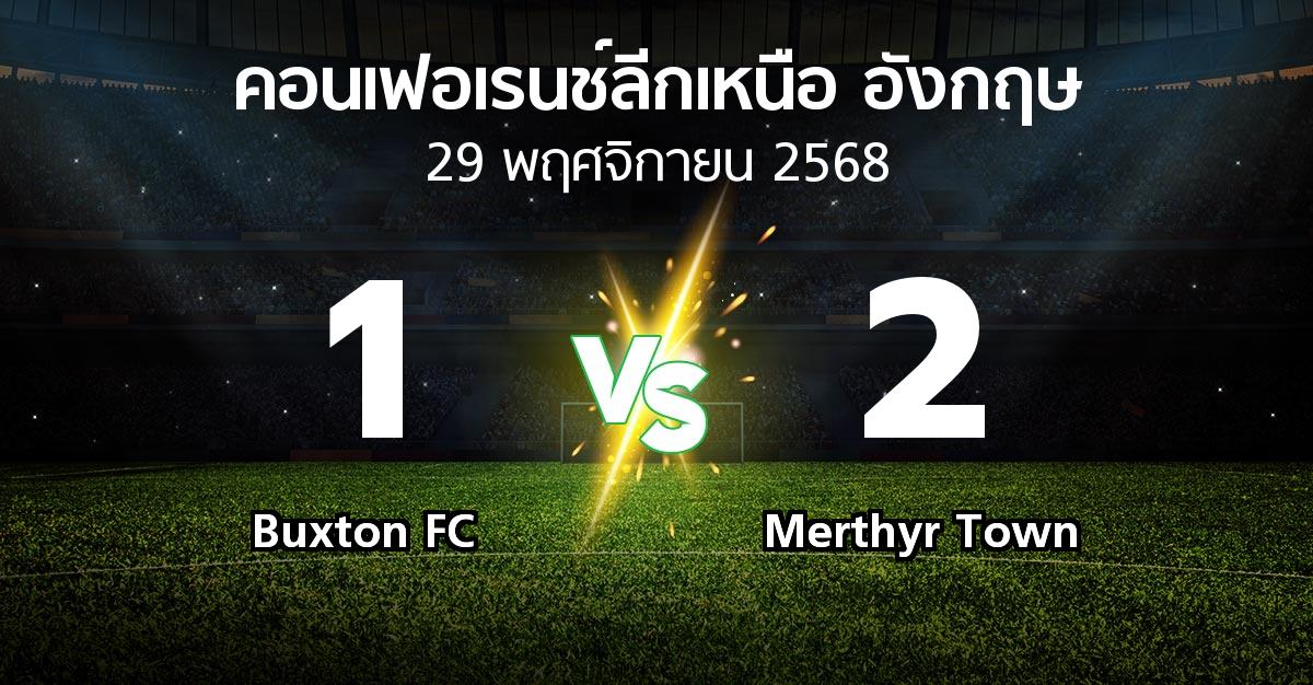 ผลบอล : Buxton FC vs Merthyr Town (คอนเฟอเรนช์ลีกเหนืออังกฤษ 2025-2026)
