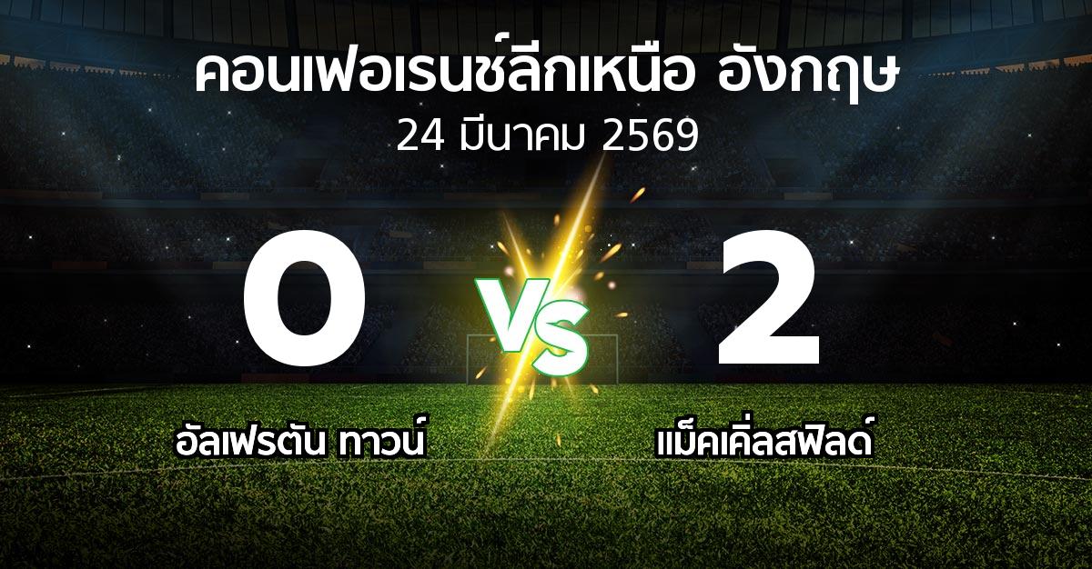 ผลบอล : อัลเฟรตัน ทาวน์ vs แม็คเคิ่ลสฟิลด์ (คอนเฟอเรนช์ลีกเหนืออังกฤษ 2025-2026)