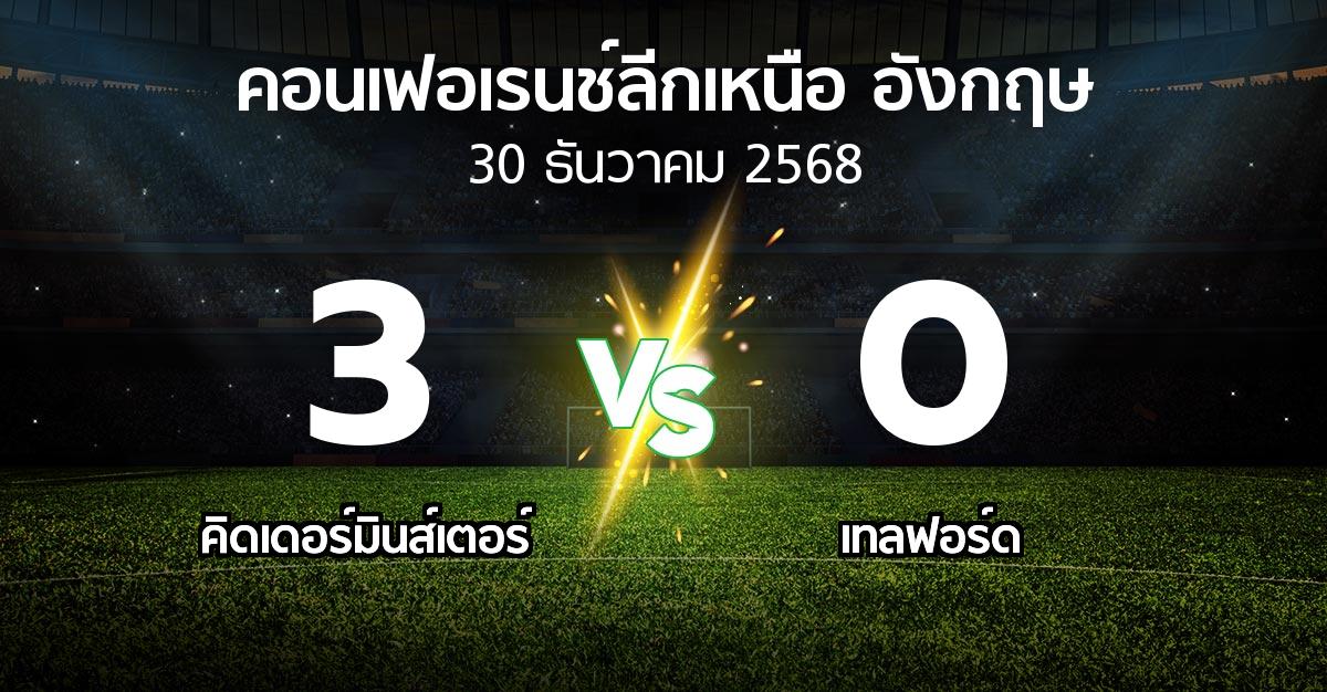 ผลบอล : คิดเดอร์มินส์เตอร์ vs เทลฟอร์ด (คอนเฟอเรนช์ลีกเหนืออังกฤษ 2025-2026)