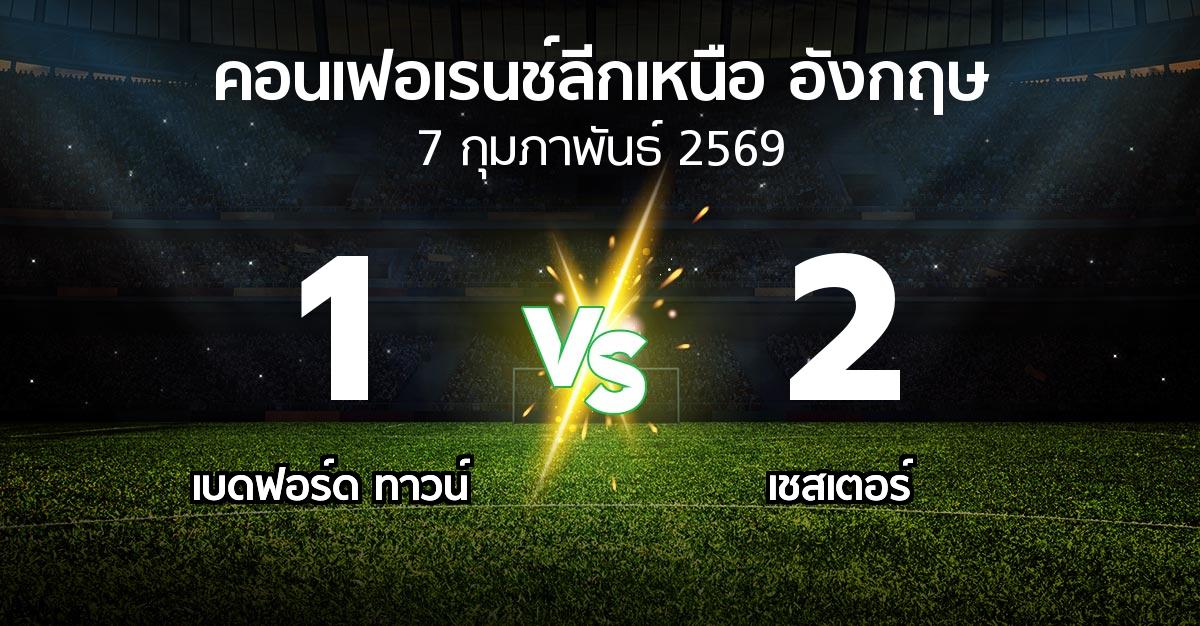 ผลบอล : เบดฟอร์ด ทาวน์ vs เชสเตอร์ (คอนเฟอเรนช์ลีกเหนืออังกฤษ 2025-2026)