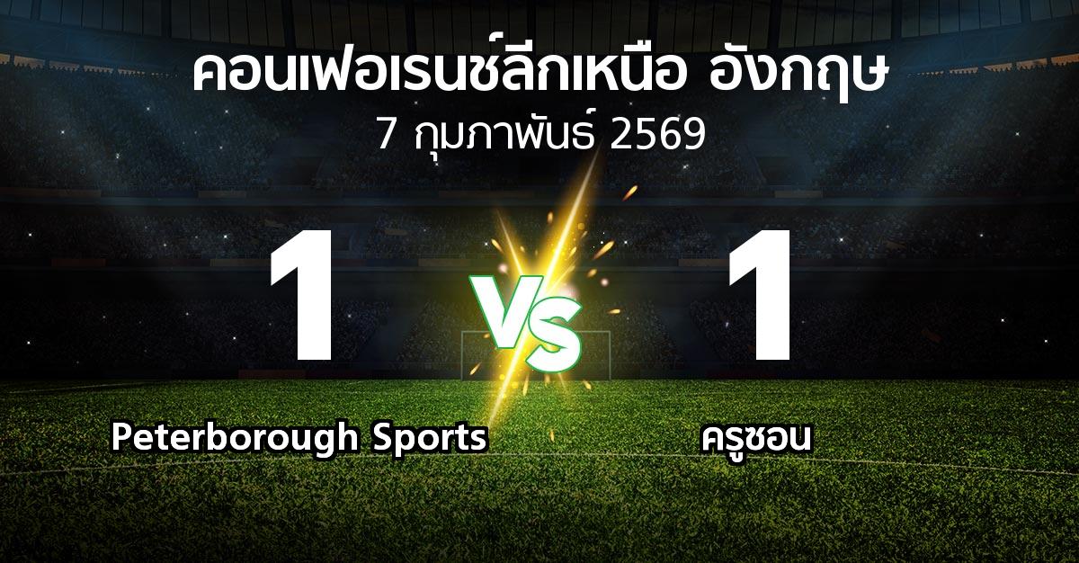 ผลบอล : Peterborough Sports vs ครูซอน (คอนเฟอเรนช์ลีกเหนืออังกฤษ 2025-2026)