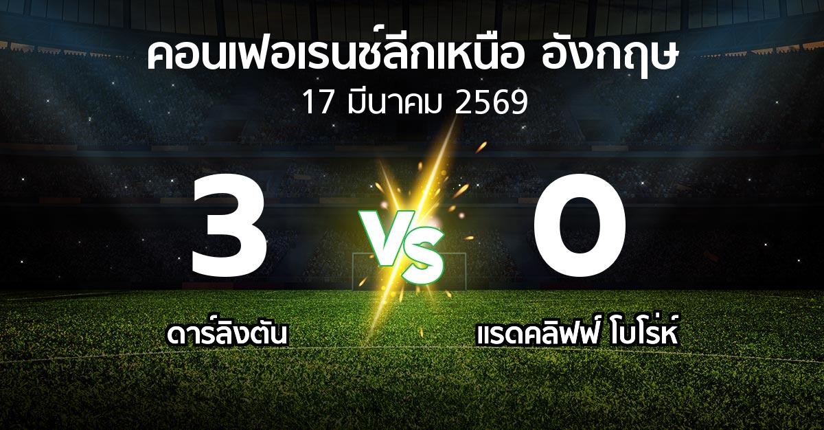 ผลบอล : ดาร์ลิงตัน vs แรดคลิฟฟ์ โบโร่ห์ (คอนเฟอเรนช์ลีกเหนืออังกฤษ 2025-2026)